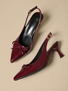 Women Pumps - Burgundy - View 7