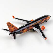 Airplane Model, Die-Cast Metal Model Airplane, Orange Paint, Halloween Gift, Suitable For Collection And Desktop Decoration - Multicolor - View 5