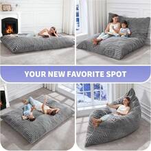 Bean Bags - 淺灰色 + 法蘭絨 - 查看 2