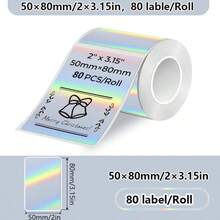 1 Roll Self-Adhesive Sticker Paper, Thermal Label Paper Compatible With M120/M220/M110/DETONGER P1 Label Printers - Multicolor - View 41