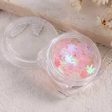 Laser Holographic Iridescent Maple Leaf Nail Sequins, Autumn Maple Leaf Nail Glitter Flakes, Colorful Fall Leaf Confetti Nail Art Decorations, Thanksgiving Autumn Theme Nail Charms DIY Manicure Supplies For Nail Salon & Beginners - Multicolor - View 14