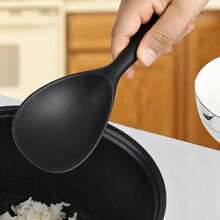 1PC/5PCS Silicone Cooking Tools, One-Piece Silicone Kitchen Utensils, Non-Stick Silicone Kitchen Cooking Tool Set, Heat Resistant, Includes Spatula, Soup Spoon, Slotted Spoon, Rice Paddle, Strainer, Portable Hanging Hook Kitchen Tool Set - Multicolor - View 5