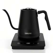 CAFELFFE Coffee Pour-Over Kettle, Biomimetic Swan-Neck Design, Touch Control, Precise Temperature Control, Automatic Adjustment, 0.8L Capacity, 304 Stainless Steel Body, 220V Voltage, 1500W Power, Suitable For Home, Office, And Travel - EU F Type Plug(220-240V) - View 10