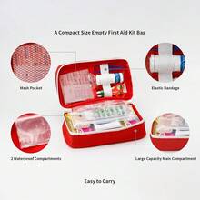 1PC Large Travel Medicine Bag That Keeps All Your Medications & First Aid Supplies Organized, Portable Emergency Kit With Handle, Perfect For Home, Car, Camping & Outdoor Adventures - View 2