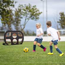 2 in 1 Fußballtor mit Zielnetz, Klappbares Fussballtor für Kinder Indoor Outdoor Garten Strand Training - A - Übersicht 8