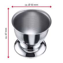 Coquetiers empilables avec support - Argent - Voir 2