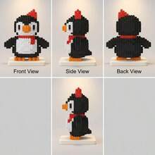 6000+Pcs Cute Penguin 3D Puzzle Building Blocks Toy, Creative Puzzle Toy, 3D Puzzle Decor, Penguin & Duckling Small Particle Assembly Toy, 3D Ornament Gift For Holiday & Birthday - Multicolor - View 11