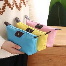 1pc New Foldable Travel Toiletry Storage Bag, Modern Minimalist Yuanbao-Shaped Girls Makeup Bag, Candy Dumpling Bag - Multicolor - View 4