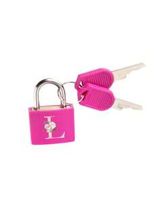 Vigour Summer Rose Red Portable Small Plastic Luggage Padlock With Pink Heart Letter Print, Includes 2 Keys, Mini Metal Key Lock For Bags, Backpacks, Gym Lockers, Classroom Games, Suitcases And Travel Bags, Back To School Or Graduation Gift - Multicolor - View 12