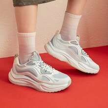 XTEP Women's Versatile Retro Dad Sneakers Lightweight Casual Sports Shoes - White/Gray - View 3