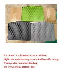 Non-Slip Kitchen Drain Mat, Multi-Functional Drain Mat With Built-In Drainage Design, Heat-Resistant And Easy To Clean, Suitable For Countertops, Sinks, Refrigerators, Keeps Kitchen Dry, Kitchen Storage - Multicolor - View 8