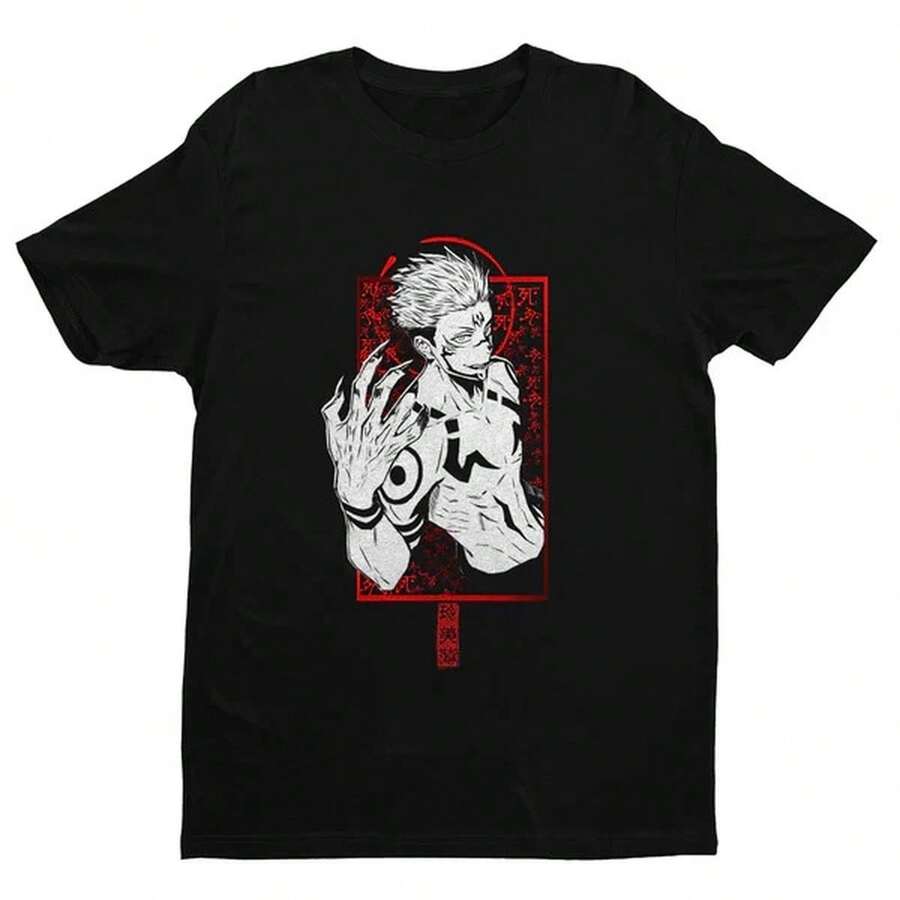 Camiseta unisex con un llamativo estampado de villano, corte casual, un regalo adecuado para los fans del tema. - Negro - Ver 1