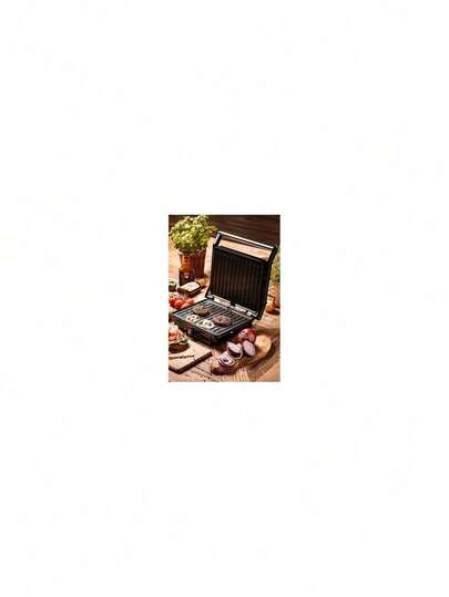 Adler Electric Grill, Contact Grill, Indoor BBQ Grill XL - 1392cm2 Grilling Area, 180 Degree Opening, Adjustable Tilt, Non-Stick Plate, 2800W, Spatula Included