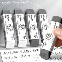 10pcs Matte Erasers, Suitable For Pencils, Ballpoint Pens And Fountain Pens, Multi-Functional, Perfect For School Exams, Random Colors And Styles, Back To School Essential - Multicolor - View 4