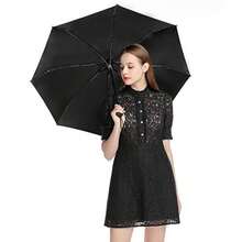 Golf Ball Umbrellas Windproof Compact Collapsible Light, Travel Umbrella For Rain And Sun 8 Ribs, Small Umbrella With Includes Cover Bag For Fits Car And Backpack - Black - View 5