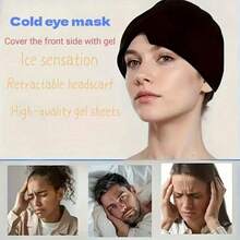 Stretchable Reusable Cooling Gel Face Mask, Cold Compress Gel Mask Ice Pack For Face And Eye Relief - Color - View 4