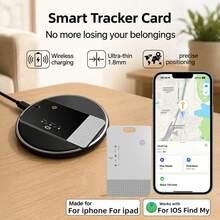 RSH Ultra‑Slim Bluetooth Smart Card Tracker, Compatible With Apple Find My, IP68 Waterproof & Dustproof, Wireless Charging Anti‑Lost Item Locator, Real-Time Accurate Positioning Wallet, Handbag, Suitcase - Multicolor - View 2
