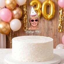 Personalized Character Photo Cake Topper Customizable Photo Character Design Personalized Cake Decoration For Birthday Baby Shower Family Gathering Holiday Cake Personalized Holiday Cake Topper Custom Acrylic Cake Topper - Multicolor - View 10