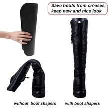 QKC 1pc Winter Shoe Boot Support, Reusable Boot Shaper, Anti-Deformation Boot Shaft Holder - Black - View 3