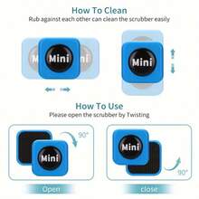 1 Set Mini Magnetic Fish Tank Brush, Fish Tank Scraper, Small Glass Cleaner, Double-Sided Cleaning And Scraping, Algae Removal Tool, Curved Design Algae Scraper, ABS Resin Fish Tank Cleaning Tool, Aquarium Accessory, Glass Cleaner, Washing Tool, Random Color - View 4