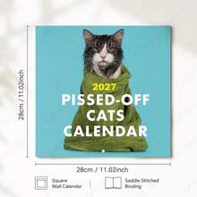 2027 -Off Cats Calendar - 12-Month Wall Calendar For Cat Lovers, Humorous Feline-Themed Funny Gift Planner Hanging - Multicolor - View 7