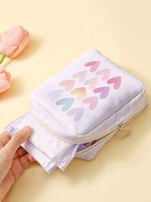 1 buah Tas Penyimpanan Pembalut Wanita Motif Lucu, Dompet Koin, Tas Penyimpanan, Tas Kosmetik, Tempat Kartu, Tas Penyimpanan Earphone, Dapat Menyimpan Koin, Kartu, Aksesoris, Kunci, Tas Penyimpanan Multifungsi - MultiWarna - View 2
