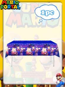 asmodee Multi-Sized Mario-Themed Plastic Tablecloths, Oil-Resistant And Easy To Clean. Ideal For Holiday, Birthday Themed Party And Banquet Table Decorations. - Multicolor - View 12