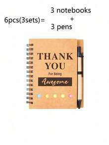 1/5/10 Set Spiral Bound Notebook Set (Includes Pen), Employee Appreciation Gift, Teacher Appreciation Gift, Journal With Inspirational Pen And Sticky Notes, Ballpoint Pen Set, Christmas Gift, Suitable For Volunteers, Teachers, Nurses, Team Building, Birthday, Retirement, Christmas Gift For Employees, Teachers, Office Gift And Back To School Gift. - Multicolor - View 18