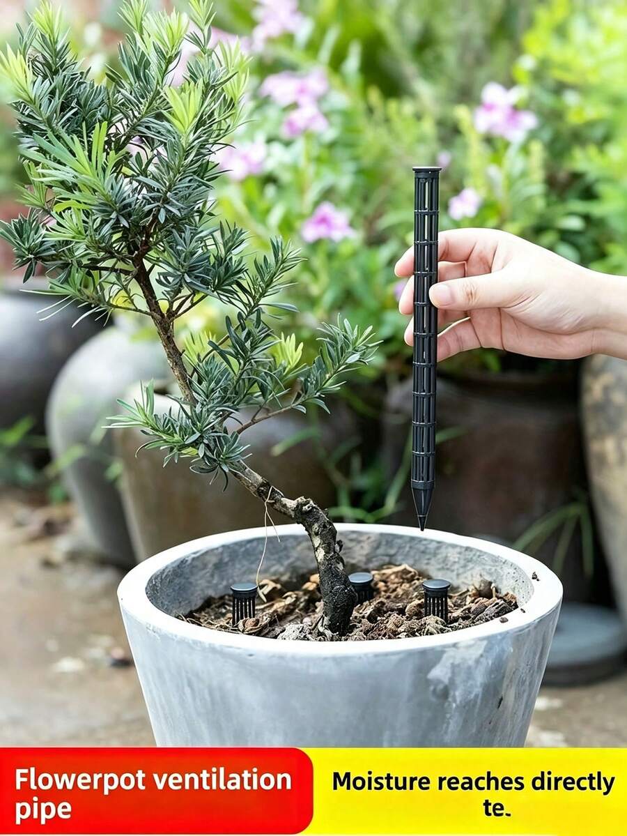 耐用塑料根部通氣管，適用於室內外園藝，耐用植物排水管，防止根腐病，促進植物健康生長，易於切割，適合花盆與高床種植系統 - 多色 - 查看 1