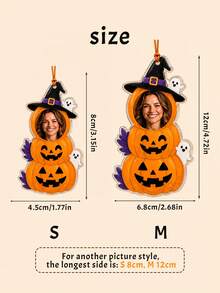 Dekorasi Gantung Halloween Foto Kustom, Liontin Rumah Hantu , Dekorasi Pohon Rumah, Kenang-kenangan Wajah yang Dipersonalisasi, Dekorasi Ruangan Musim Gugur, Hadiah Liburan Kustom, Cocok untuk Keluarga dan Teman, Dekorasi Halloween yang Dapat Disesuaikan, Gantungan Tas, Dekorasi Rumah - Gaya B - View 2