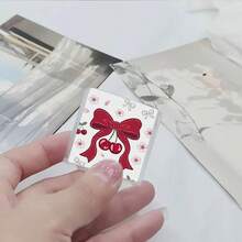 3pcs Cherry Red Ribbon Pattern Data Cable Protector, Compatible With IPhone 20W/18W Charger - Multicolor - View 6