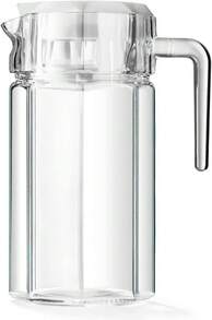 1.5 L Glass Carafe With Lid, Equipped With Handle And Spout For Water And Juice - White - View 3