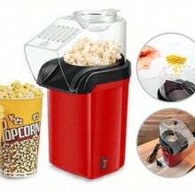 110V/220V Pipoqueira Elétrica de Ar Quente, Máquina para Fazer Pipoca Sem Óleo, Modelo Compacto, Operação Simples, Ideal para Uso Doméstico, Reuniões e Noites de Cinema - Visão 2