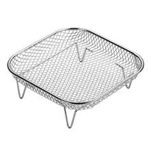 Air Fryer Rack Stainless Steel Stackable Grill Food Dehydrator Basket Air Fryer Accessory Cook Several Food  Mesh Basket - Square - View 4