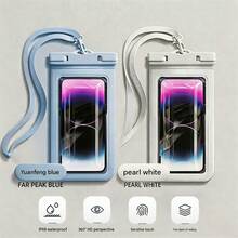 1 buah Kantong Ponsel Tahan Air IPX8 dengan Tali Pergelangan Tangan dan Fungsi Pencahayaan, Tas Kering Layar Sentuh PVC 3D, Tali Serut yang Dapat Diatur, Casing Ponsel Tahan Air Universal, Cocok untuk Ponsel hingga 7,0 Inci, Kompatibel dengan iPhone 17/16/15/14/13/12/11 Pro Max Plus XS dan Galaxy S24/S23/S22, Cocok untuk Berenang, Menyelam, Kayak, Arung Jeram, Pantai, Kolam Renang, Perjalanan Kapal Pesiar, Petualangan Luar Ruangan, Pelindung Ponsel Olahraga Air Portabel, Hadiah Ideal untuk Pelajar dan Penjelajah - MultiWarna - View 18