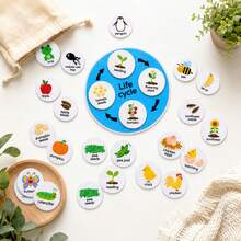 Quixorblex 1 Set Interactive Animal & Plant Life Cycle Felt Kit, Growth Sequencing & Matching Pieces, Montessori STEM Science Biology Teaching Aid, Logical Thinking Classroom Learning Supplies - Multicolor - View 9