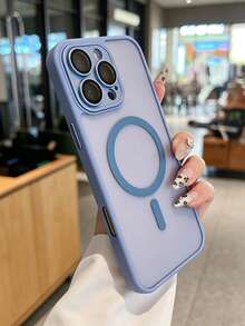 Matte Translucent Magnetic Phone Case Compatible With IPhone 16 Pro Max 17 Pro Max 18 Pro Max With Privacy Screen Protector, Full Camera Protection, Compatible With IPhone 18 17 16 16 E 15 14 Plus 13 12 Mini 11, Matte Translucent Phone Case - Far Peak Blue - View 3
