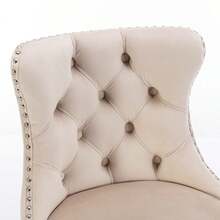 Barhocker - Beige + Samt + Schaumstoff - Übersicht 9