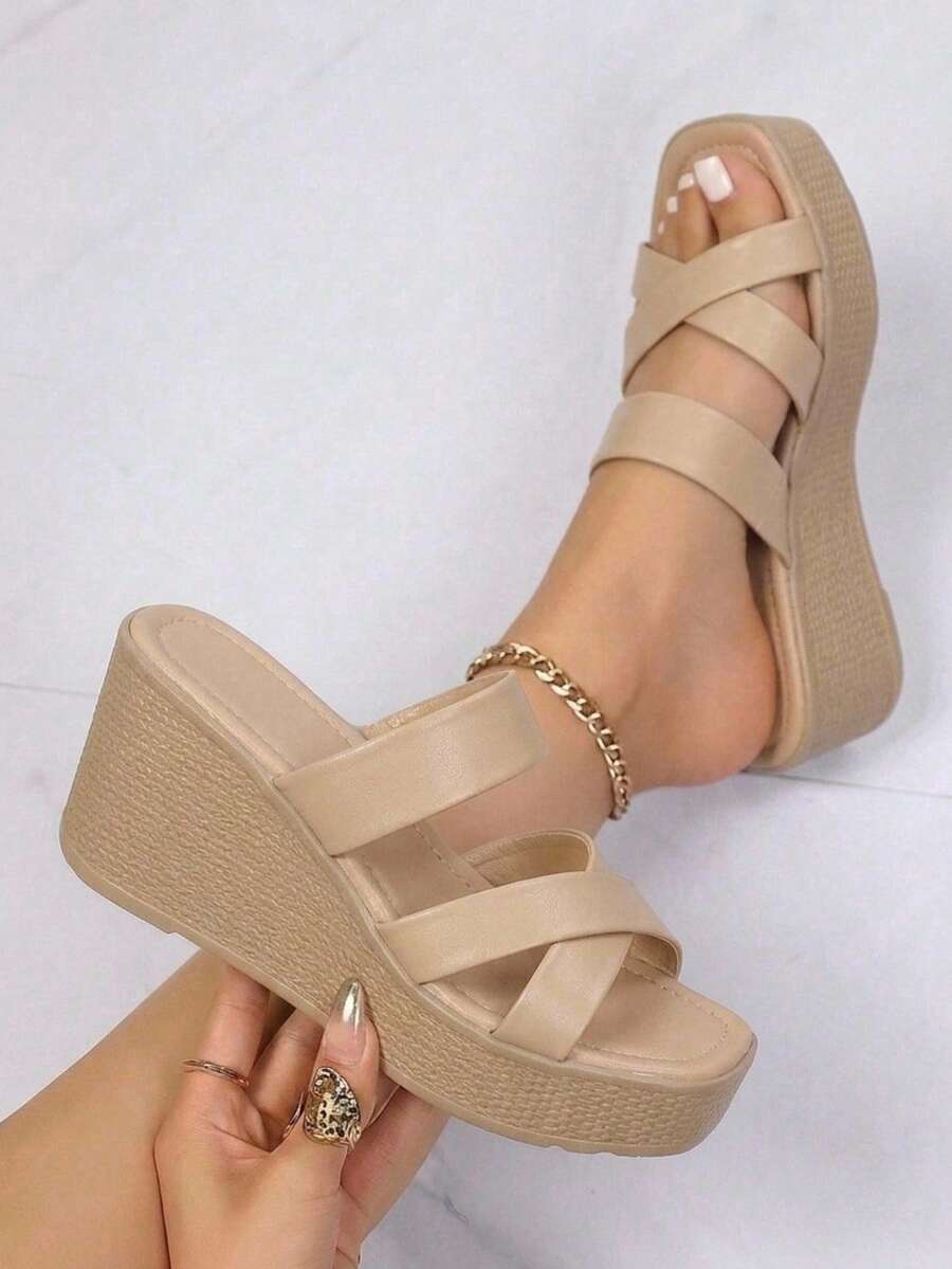 Women Wedges & Platform - Beige - View 1