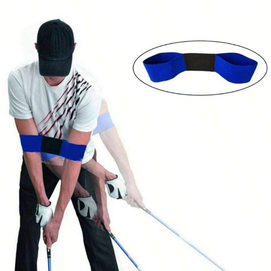1pc Golf Swing Motion Training Elastic Band, Arm Posture Correction Restraint Strap, Swing Posture Practice Auxiliary Equipment, Beginner Golf Motion Correction Accessory, Outdoor Golf Sports Training Supplies - Multicolor - View 1