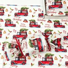 10/30/60 Sheets Colorful Christmas Tree Pattern Wrapping Paper, 50*35cm Gift Wrapping Paper, Suitable For Wedding, Christmas Gift, Birthday Gift Wrapping, Bouquet Filling, Party Gifts - Christmas Car - View 9