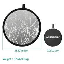 Ambitful 2in1 60CM Photography Reflector Gold & Silver Collapsible Light Reflector For Portrait Studio Shooting - View 3