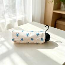 Fresh Little Star Black Vinyl UV Protection Sun & Rain Folding Umbrella, Portable Outdoor Universal - Capsule Star - View 4