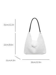 Niche Design New Fashion Versatile Premium Handbag Shoulder Underarm Commuter Bag - White - View 7