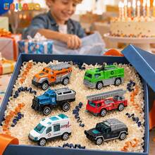 unilabo 6pcs Alloy Mini City Car Model Set, Durable, Mini Collectibles, Party Favors, Multi-Item Party Favor Packs, Push & Pull Toys And Sensory Toys, Party Supplies, Perfect For Holidays, Gifts For Boys And Girls! - Multicolor - View 6
