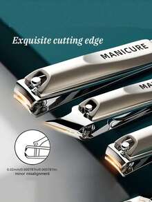 10/5/4pcs High Carbon Steel Precision Manicure & Pedicure Tool Set, Includes Nail Clipper, Nail File, Ear Pick And Storage Box, Suitable For Nail Salon, Beauty Parlor And Daily Home Care - Multicolor - View 5