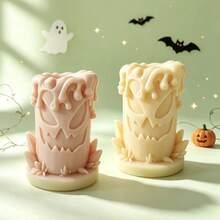 1pc Halloween Scented Candle Silicone Mold Home Decor/Gift Ornament Plaster Mold, Handmade Epoxy Resin Casting Mold, Art Decorative Clay Plaster Mold - A-White - View 7