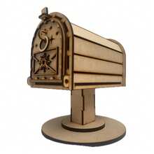 Trimplot Laser Decorative Christmas Mailbox MDF Merry Christmas With Base - 1PC - View 7