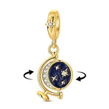 1pc 18K Gold Plated Cat Dog Pet Enamel Lucky Cat Moon Star Heart Charm Bead Suitable For Bracelet Necklace DIY Jewelry Making Gift For Girls Women Perfect Holiday Gift Creative Versatile Birthday Anniversary Wedding Favor Gift - Gold - View 15