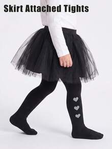 3 Pairs Baby Tights With Skirt, Simple And Cute, Suitable For Baby Girls' Daily Wear - Multicolor - View 5